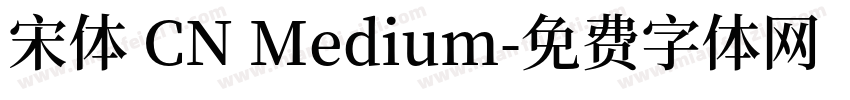 宋体 CN Medium字体转换
